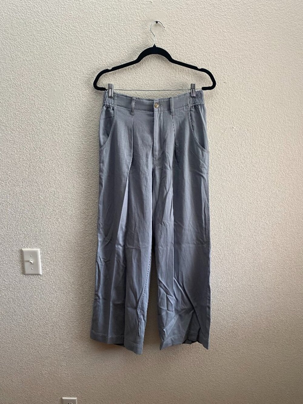 Madewell The Neale Straight-Leg Pant Wide Leg Size 8 NI613 Blue Color